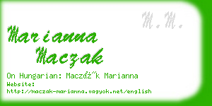 marianna maczak business card